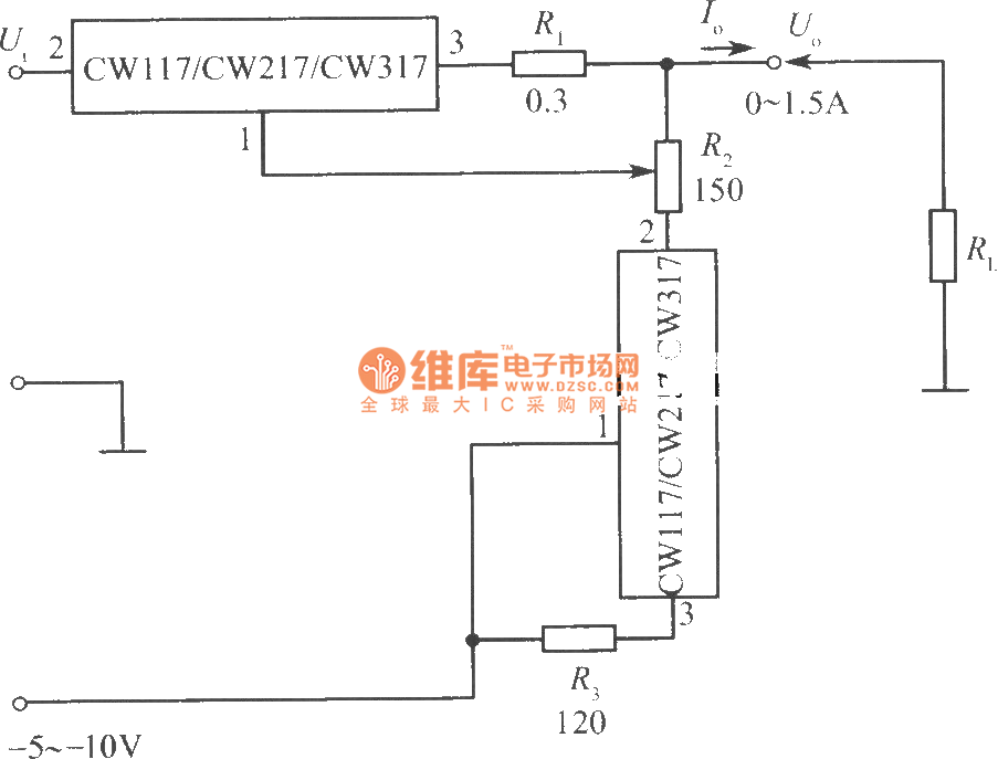 Output current start from zero adjustable constant current source circuit with CW117 Basic