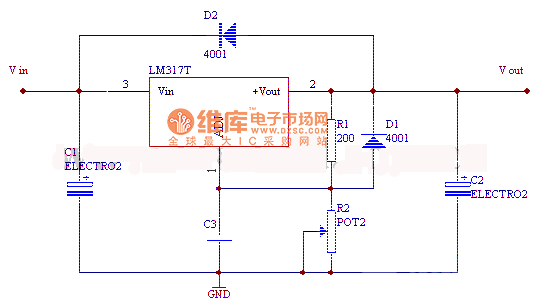 LM317 Integration fixed voltage power supply circuit diagram - Power
