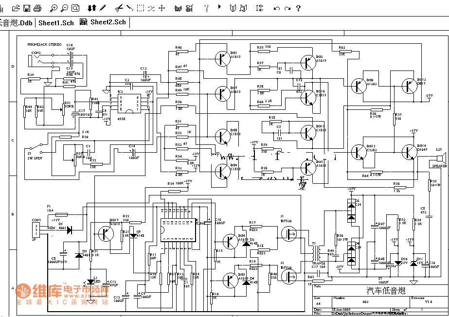 Car subwoofer schematic - Automotive_Circuit - Circuit Diagram - SeekIC.com