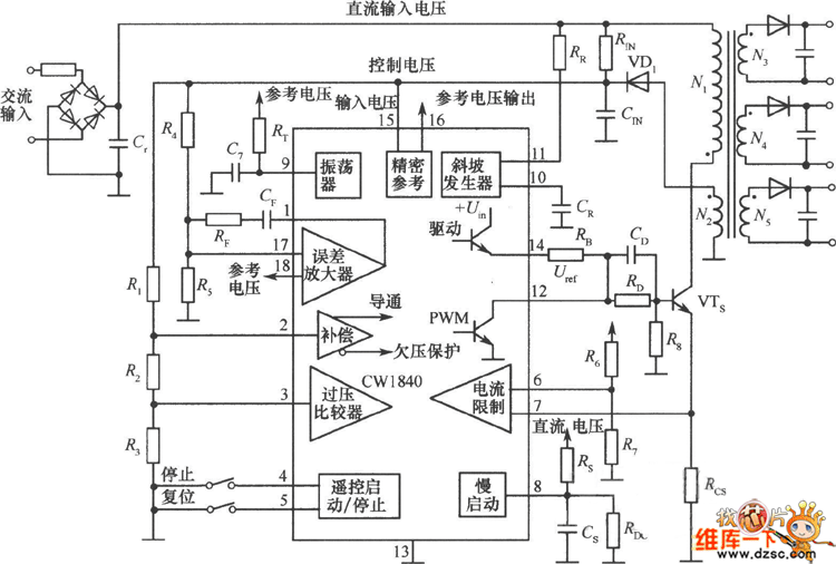 Low power switching power supply circuit diagram - Switching-Regulator ...
