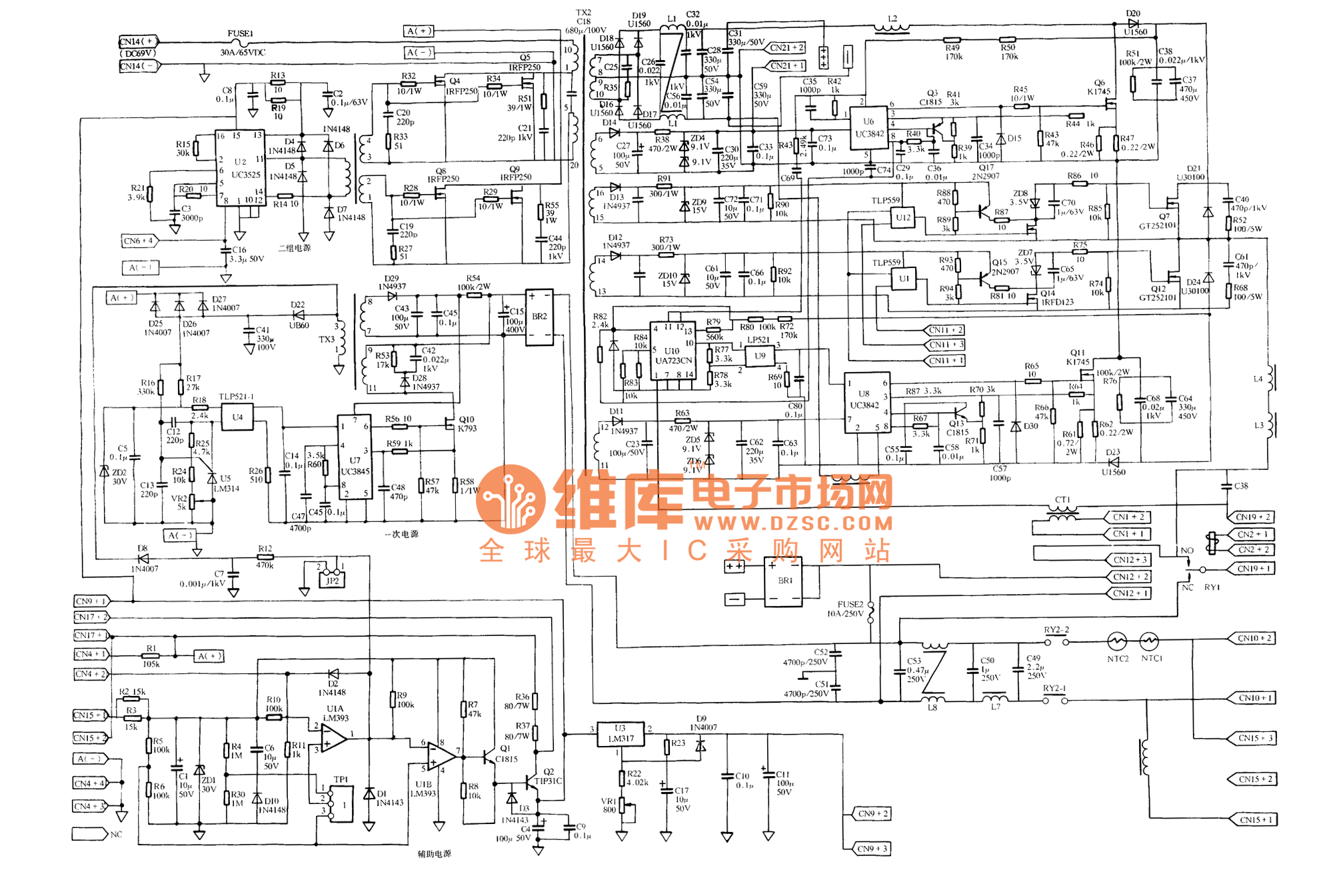 Ups Circuit Diagrams - Fudian Santak 710 Ups Power Driver Board Schematic - Ups Circuit Diagrams
