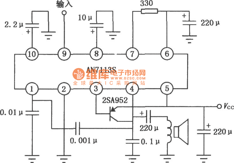 5v Audio Amplifier Circuit Diagram - An7113s Audio Power Amplifier Circuit Diagram - 5v Audio Amplifier Circuit Diagram
