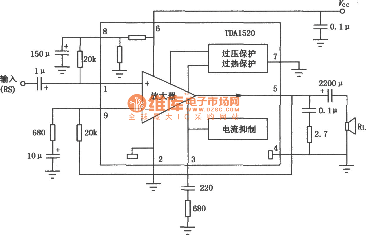 Power Audio Amplifier Circuit Diagram