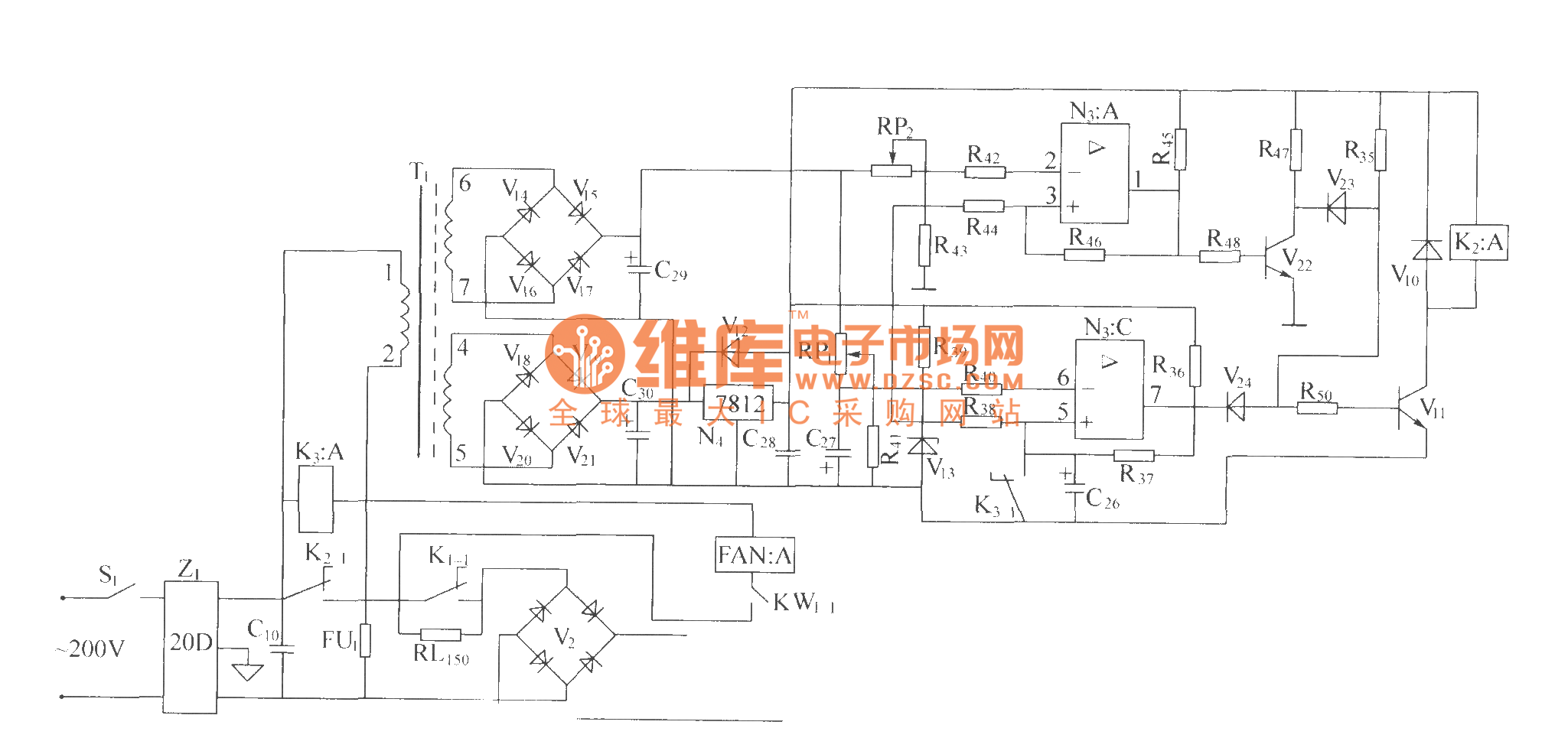 DZW7548/50(50II) AC overvoltage, lowvoltage protection circuit