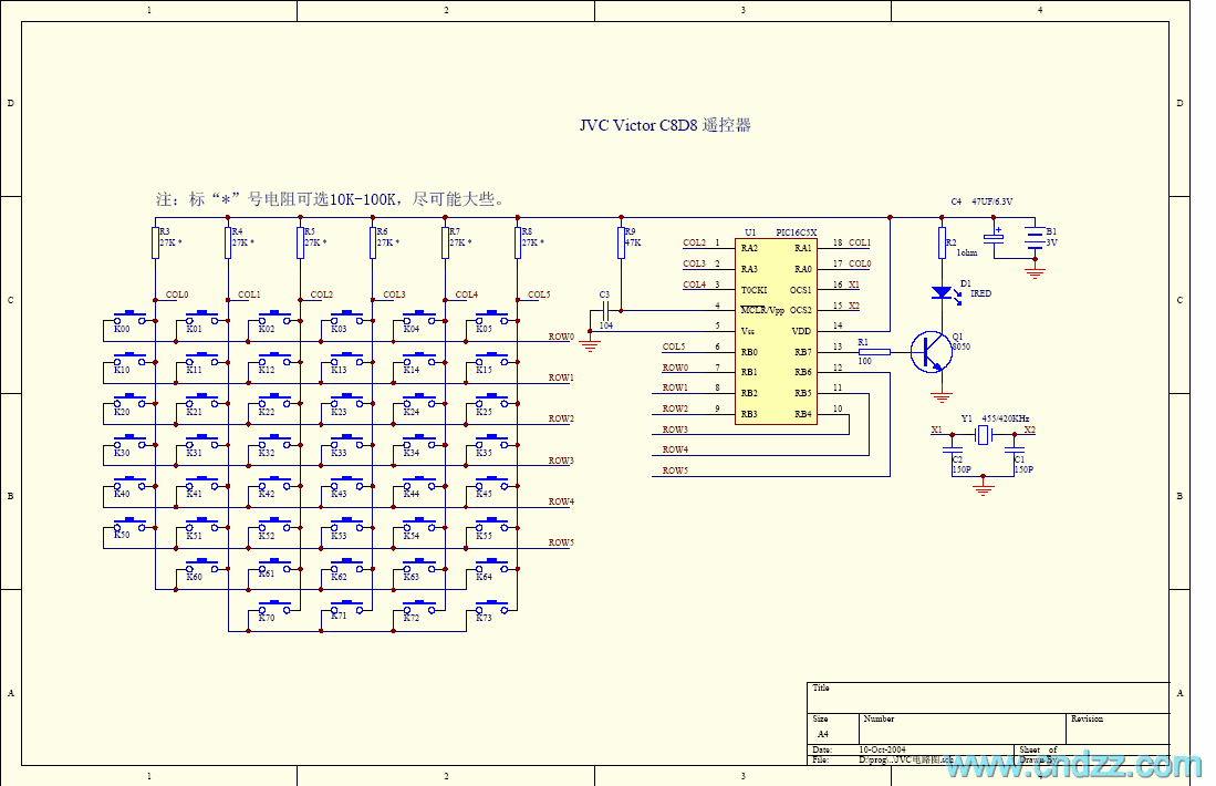 Tv Remote Control Circuit Diagram