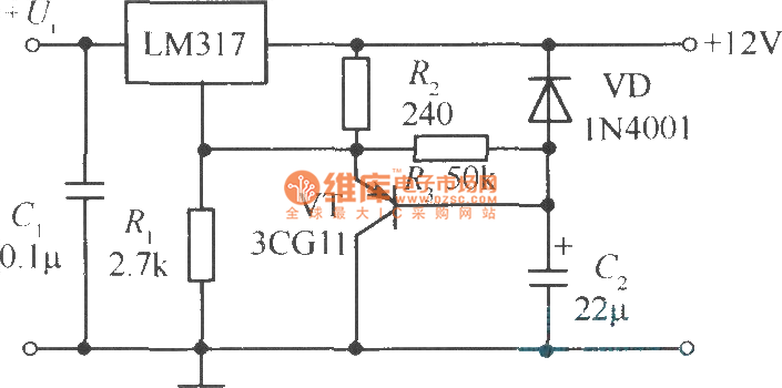 Power soft-start circuit adopts capacitor - Power_Supply_Circuit