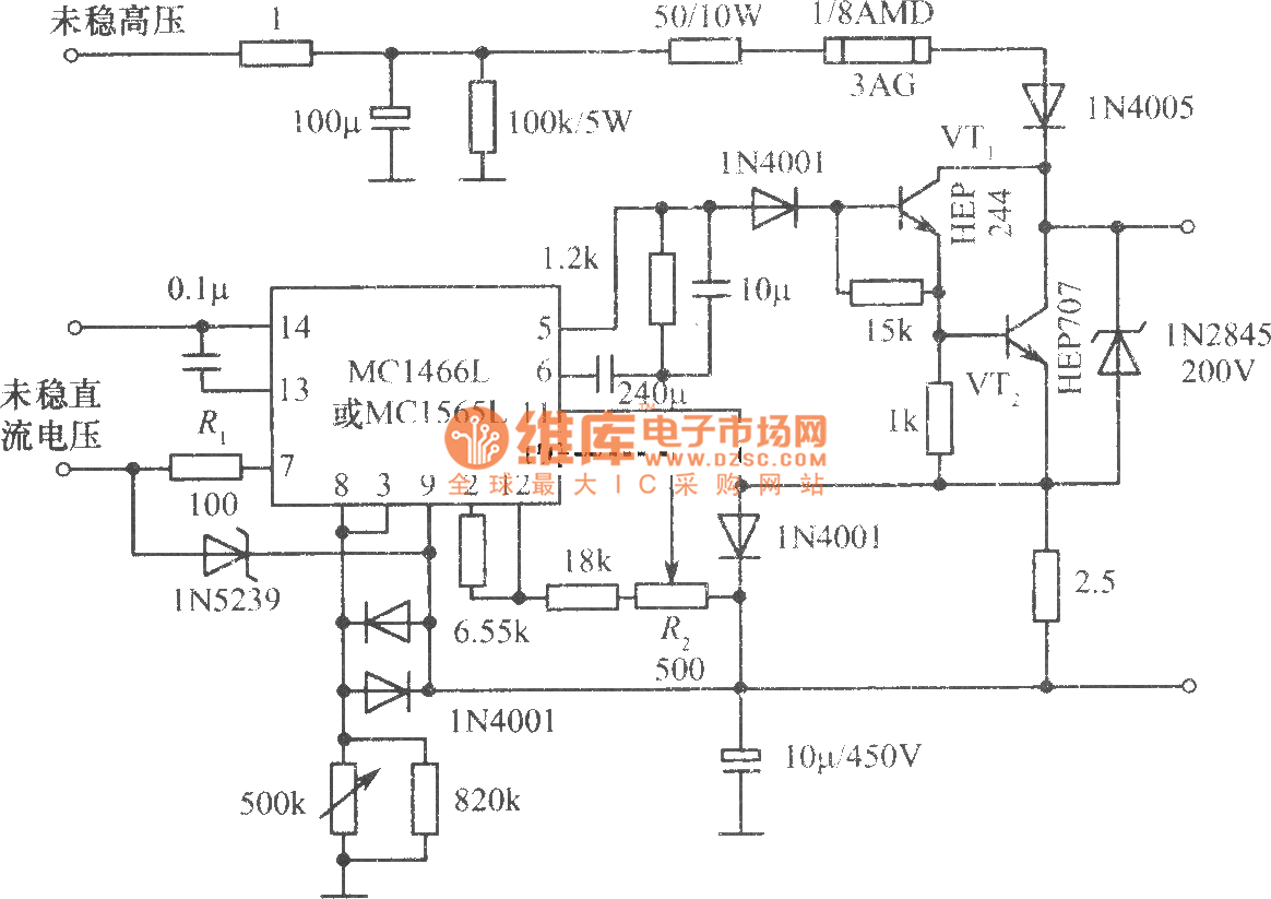 Adjustable high voltage regulated power supply 2 Power_Supply_Circuit