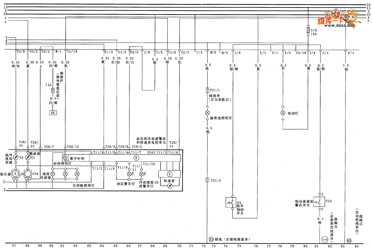 JETTA AT, JETTA GT saloon car fuel gauge,oil pressure warning,digital