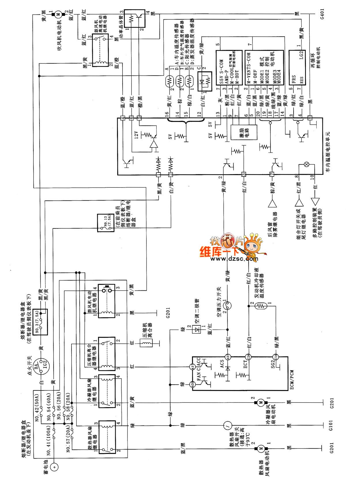 Guangzhou Honda accord automatic temperature control circuit diagram