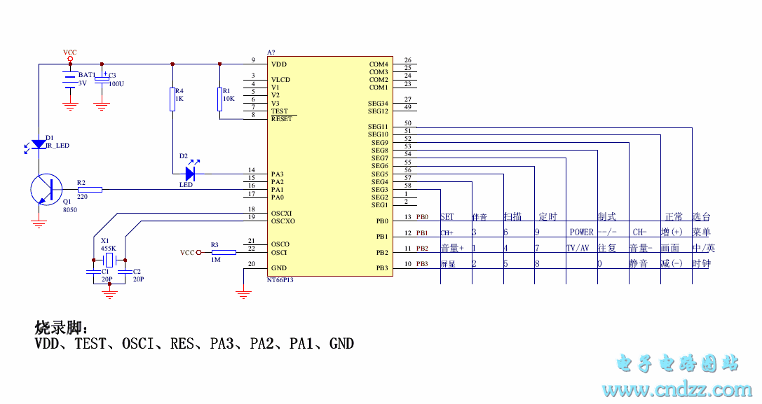 25 In 1 Lc7461 Tv Remote Control Circuit Diagram Nt6613