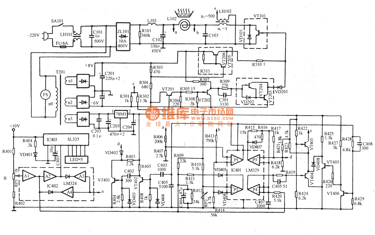 Fushibao induction cooker circuit - Signal_Processing - Circuit