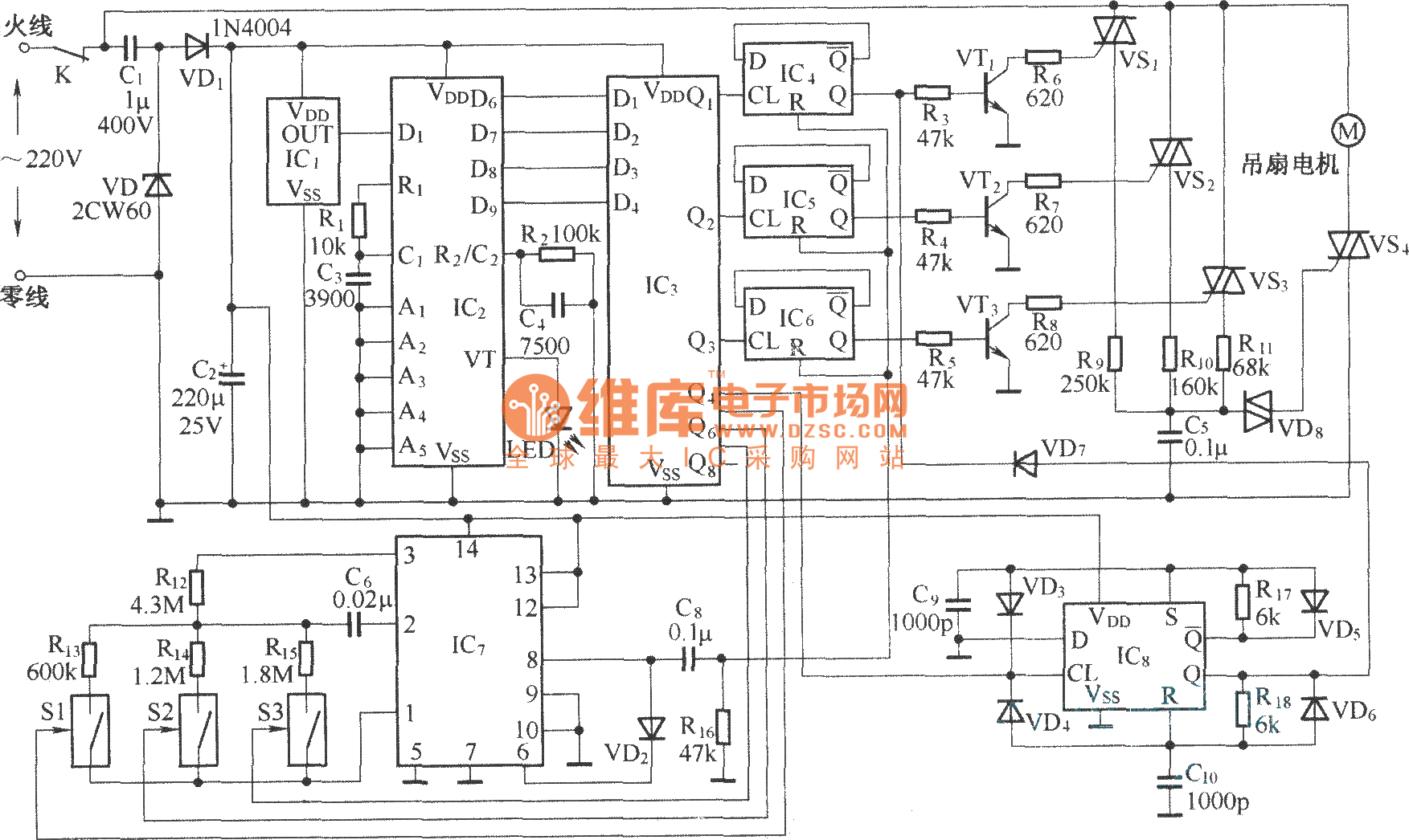 Wireless remote control ceiling fan circuit diagram - automotive