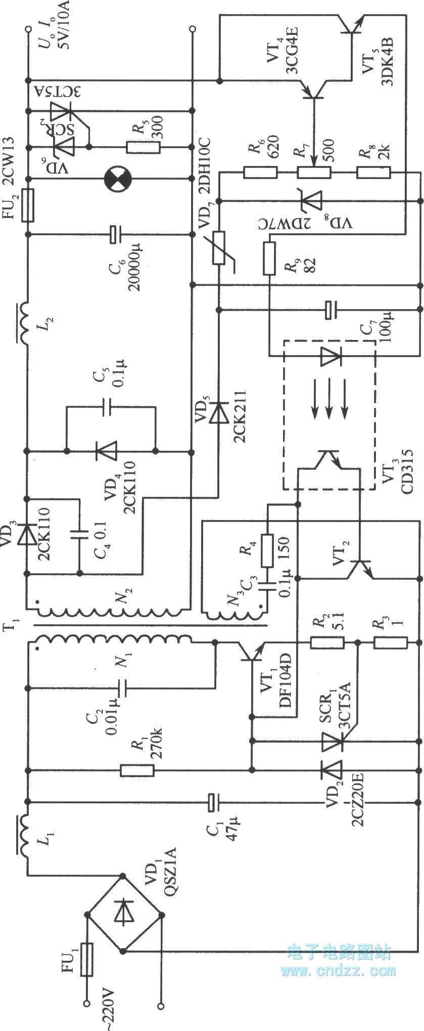 Forward conversion type switching stabilized voltage supply isolating