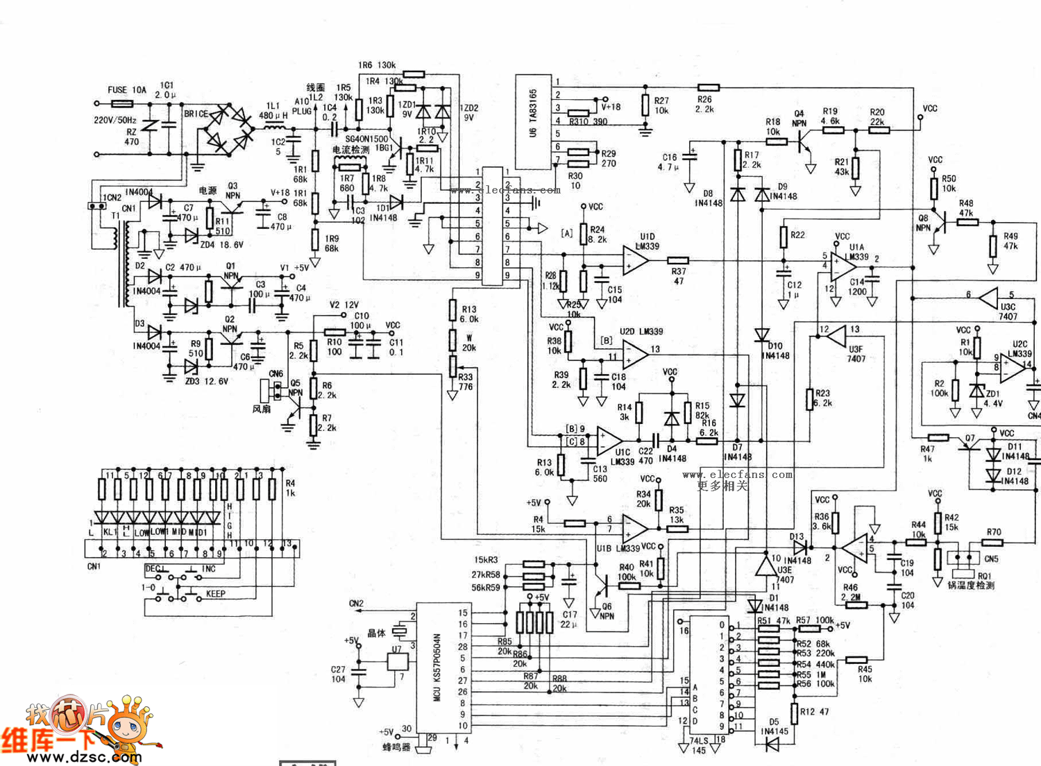 Fushibao induction cooker circuit - Signal_Processing - Circuit ...