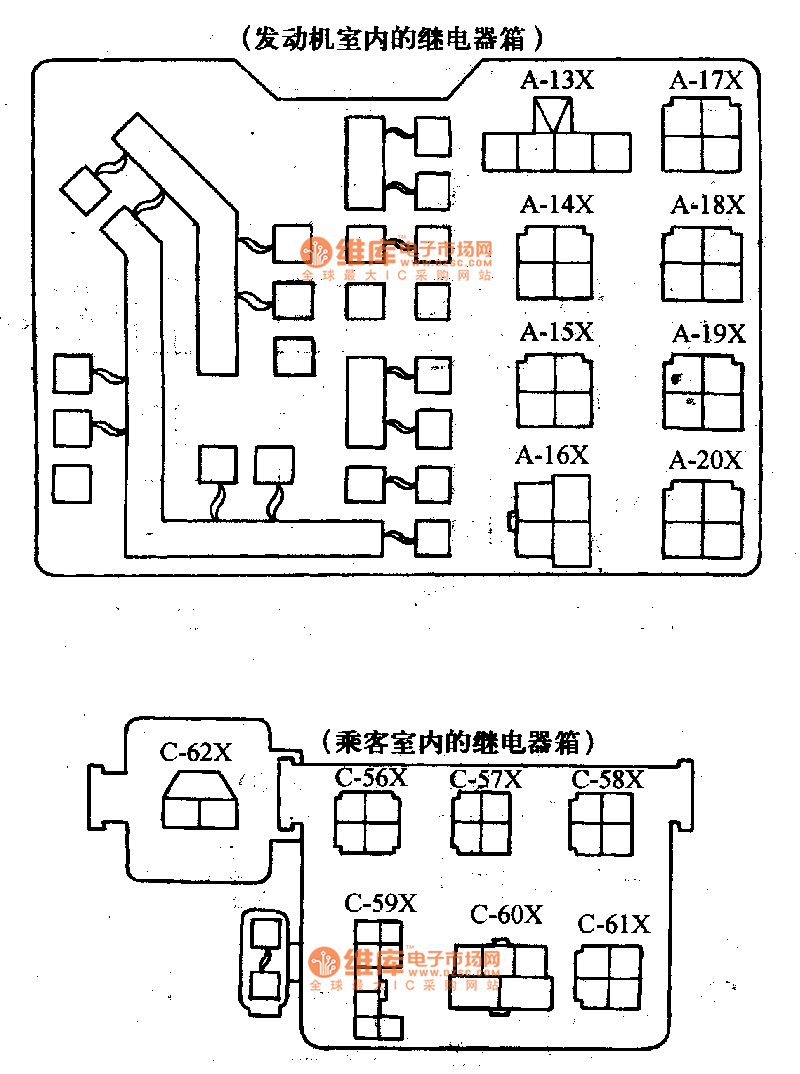 Mitsubishi Pagerlo light offroad vehicle circuit relay position