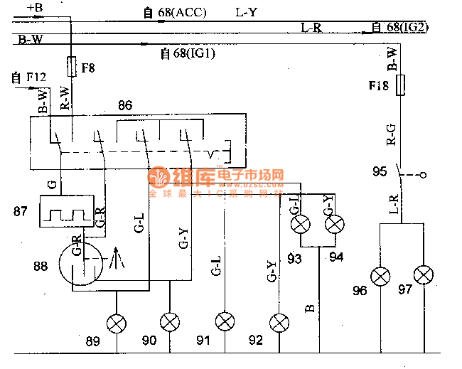 MITSUBISHI Pajero light off-road vehicle turn and danger signal