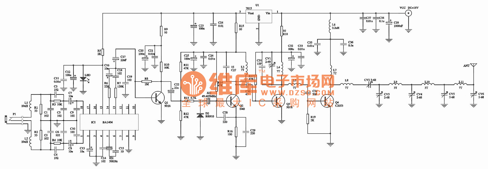 FM transmitter circuit diagram Wireless_Transmitter Communication
