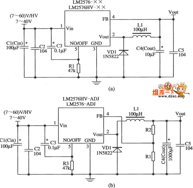 LM2576 Delay Starting Application Circuit - Other_circuit - Electrical