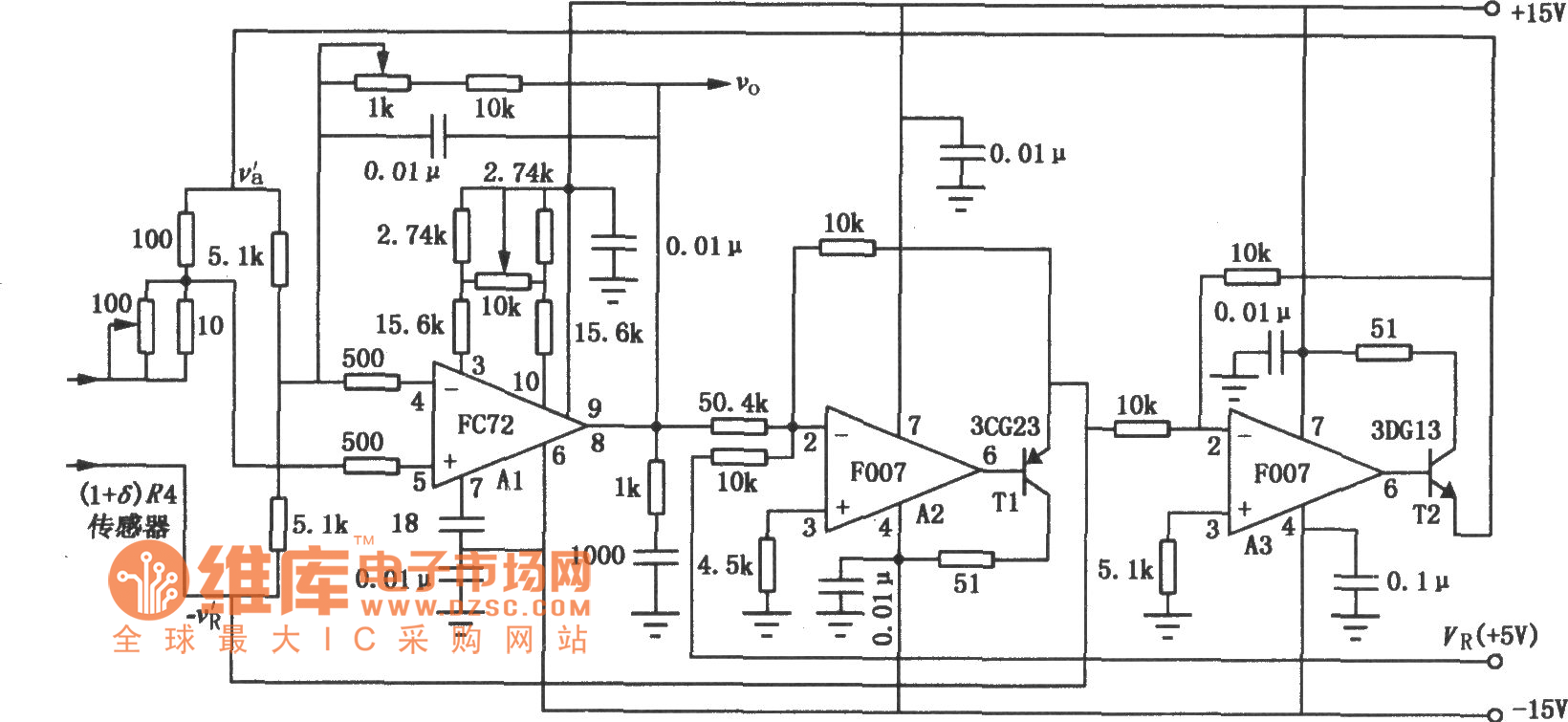 Highprecision linear amplifier circuit composed of F007 Amplifier_Circuit Circuit Diagram