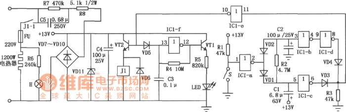 Steam iron automatic protection circuit diagram - Protection_Circuit