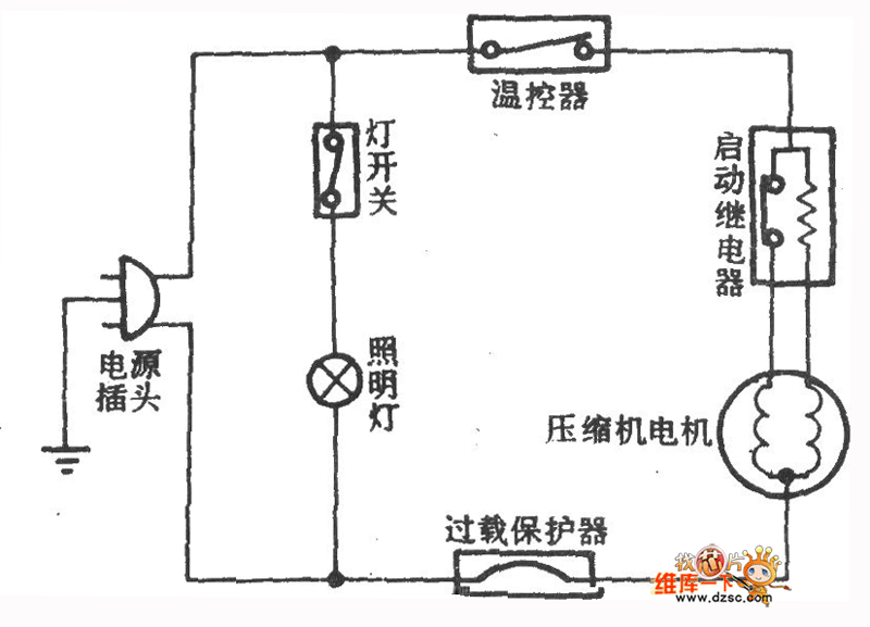 Huari Brand By-150d Refrigerator Circuit