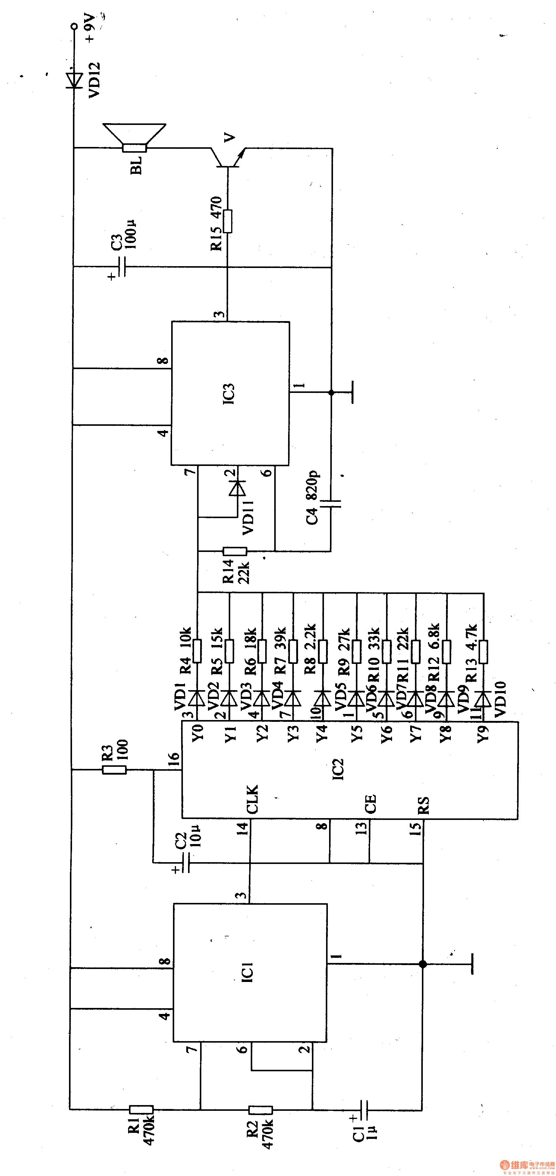 Electronic Pest Repeller (2) Automotive_Circuit Circuit Diagram