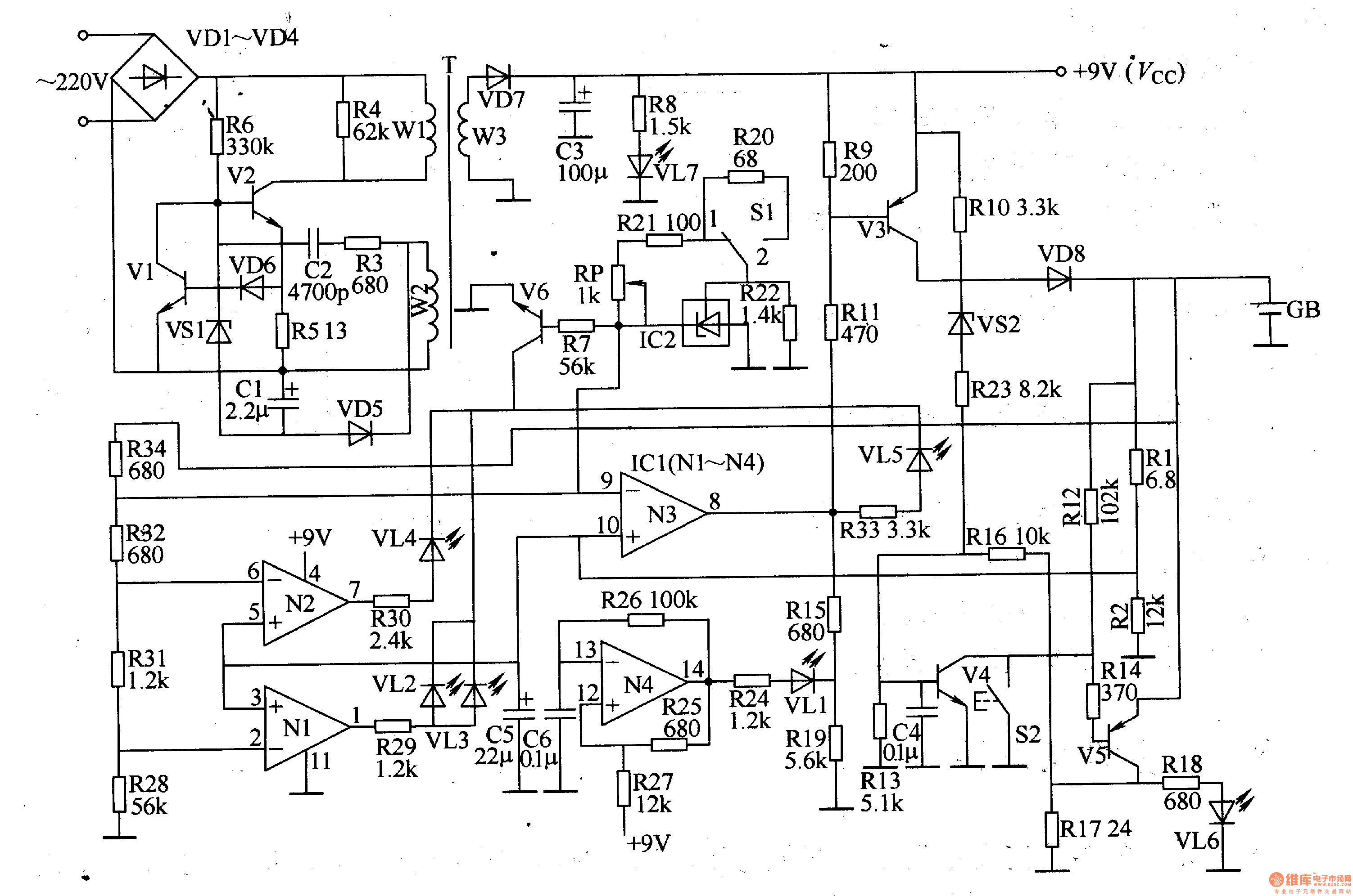 charger five powersupplycircuit circuit diagram seekiccommultifunction charger nine power supply circuit circuit diagram