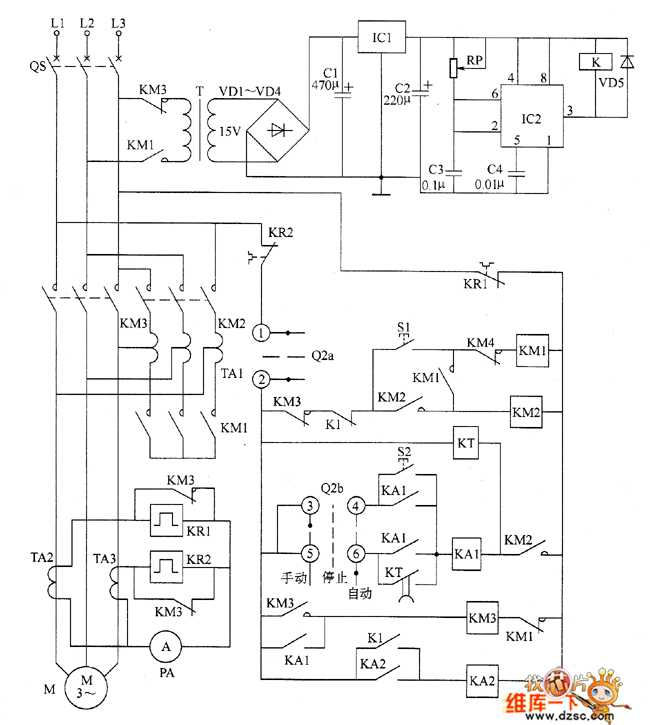 Motor decompression starter circuit diagram 1 - Basic ...