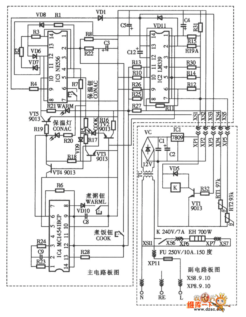 Midea CFXB4032 Rice Cooker circuit Signal_Processing Circuit
