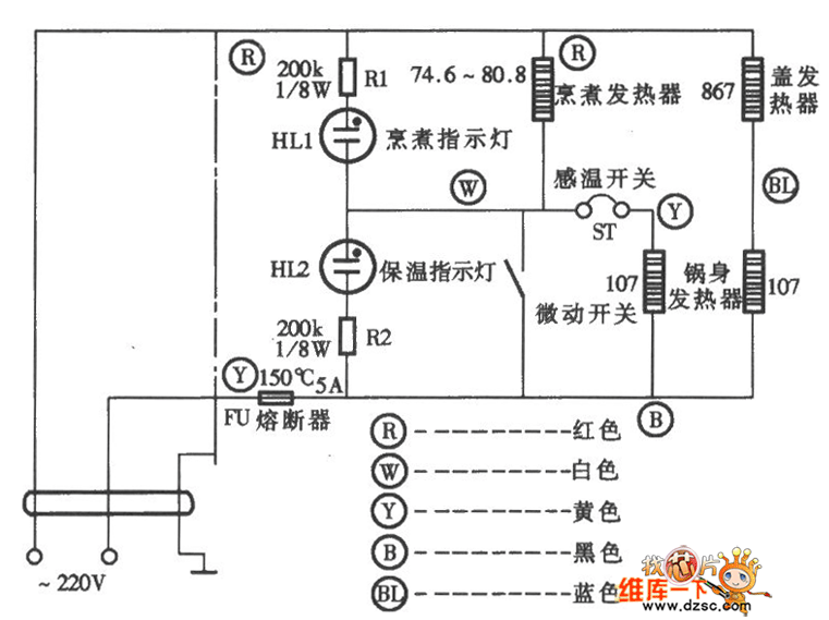 CFXB502P electronic thermaltype rice cooker circuit Signal