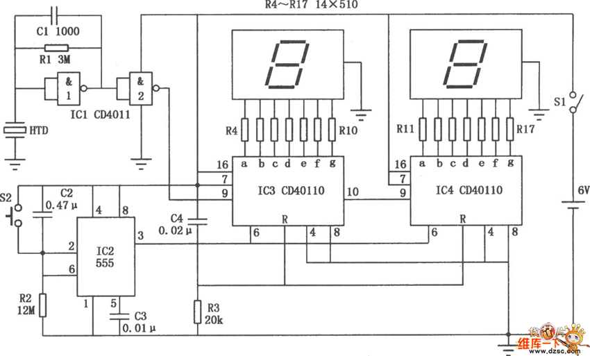 Electronic pulse tester circuit Signal_Processing Circuit Diagram