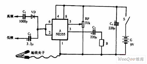 Using NE555 Skillfully as High and Low Frequency Signal Tracer Circuit