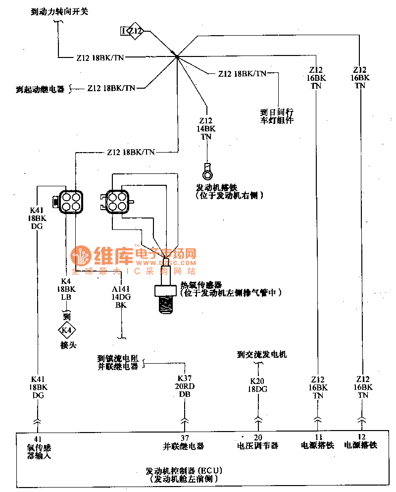 Beijing Cherokee light offroad vehicle 2.5L engine control system
