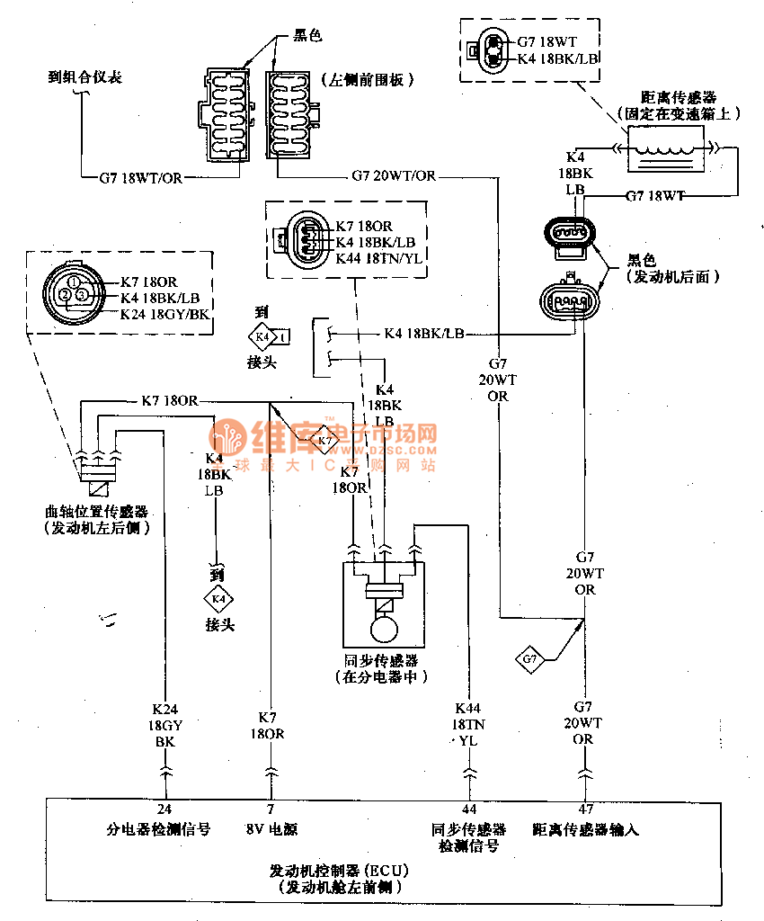 beijing cherokee 4 0l engine control system sensor and Air Conditioner Schematic Wiring Diagram 20115562021786