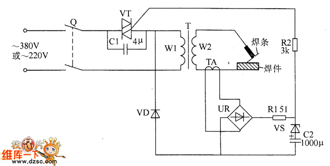 Welder no-load power saver circuit diagarm 5 - basic ...