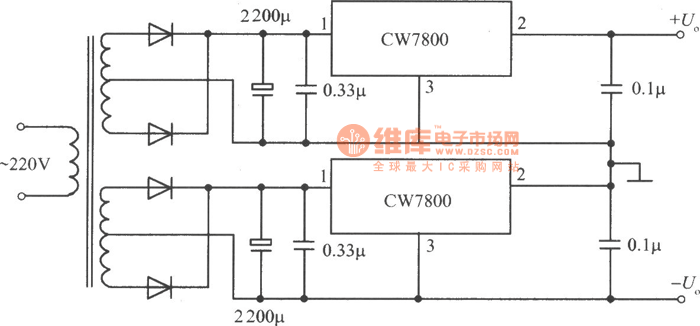 The high input voltage integrated stable power supply circuit composed