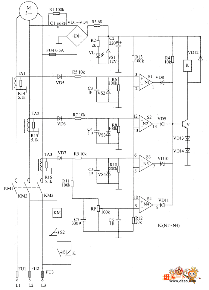 The motor protector circuit diagram 1
