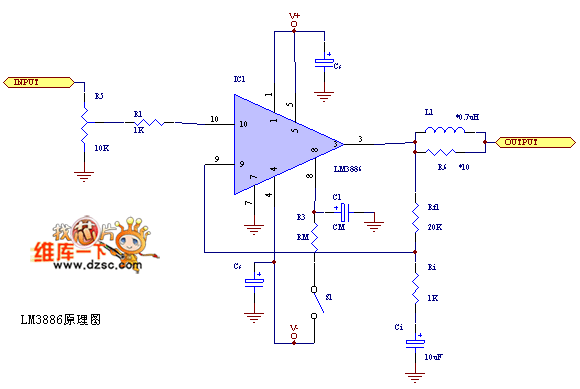 The 50w power amplifier circuit made of lm3886 - Amplifier_Circuit