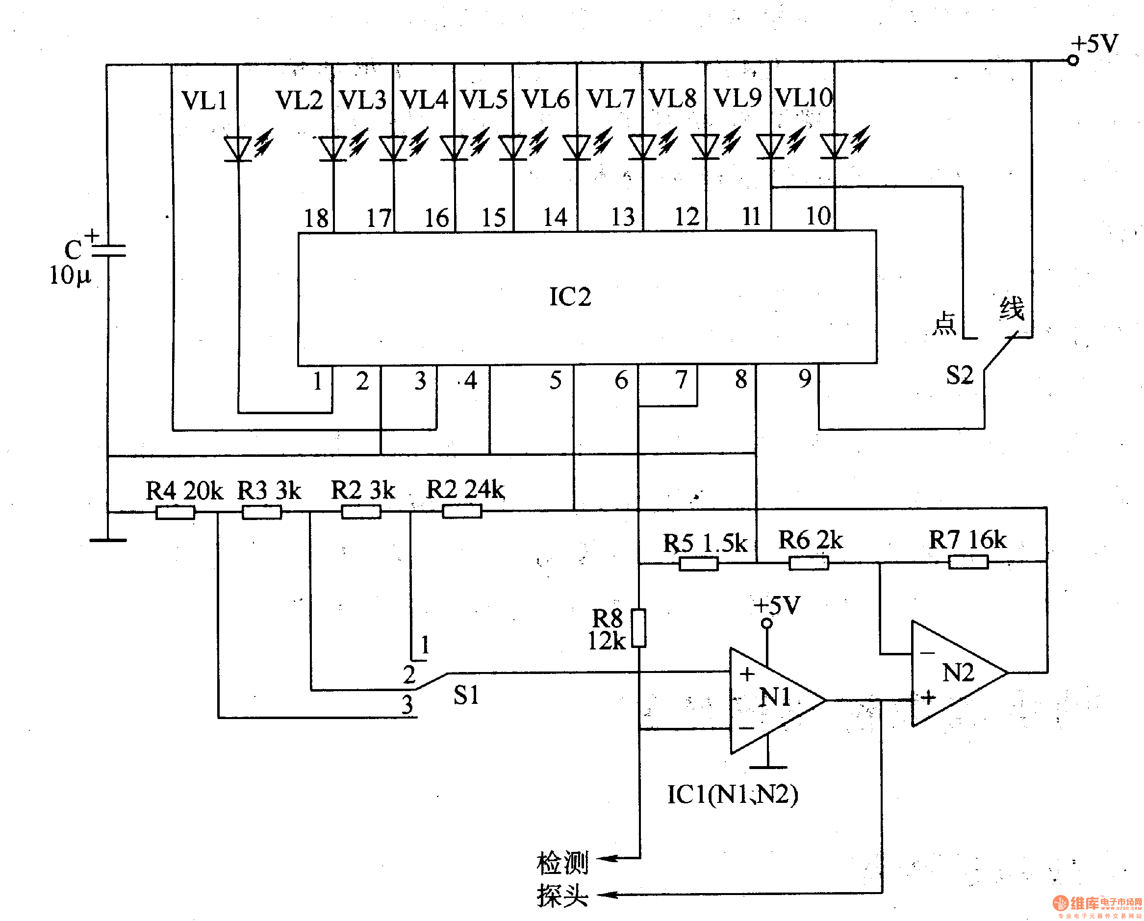 Unfired bricks moisture detector 3 Basic_Circuit Circuit Diagram