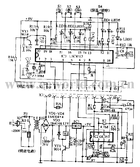 Rice Cooker Circuit Diagram 01