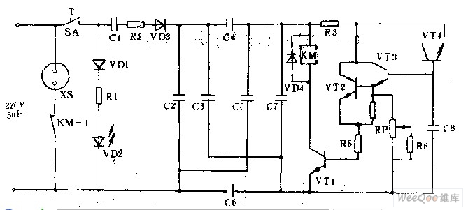 Electronic timer switch circuit Circuit Diagram