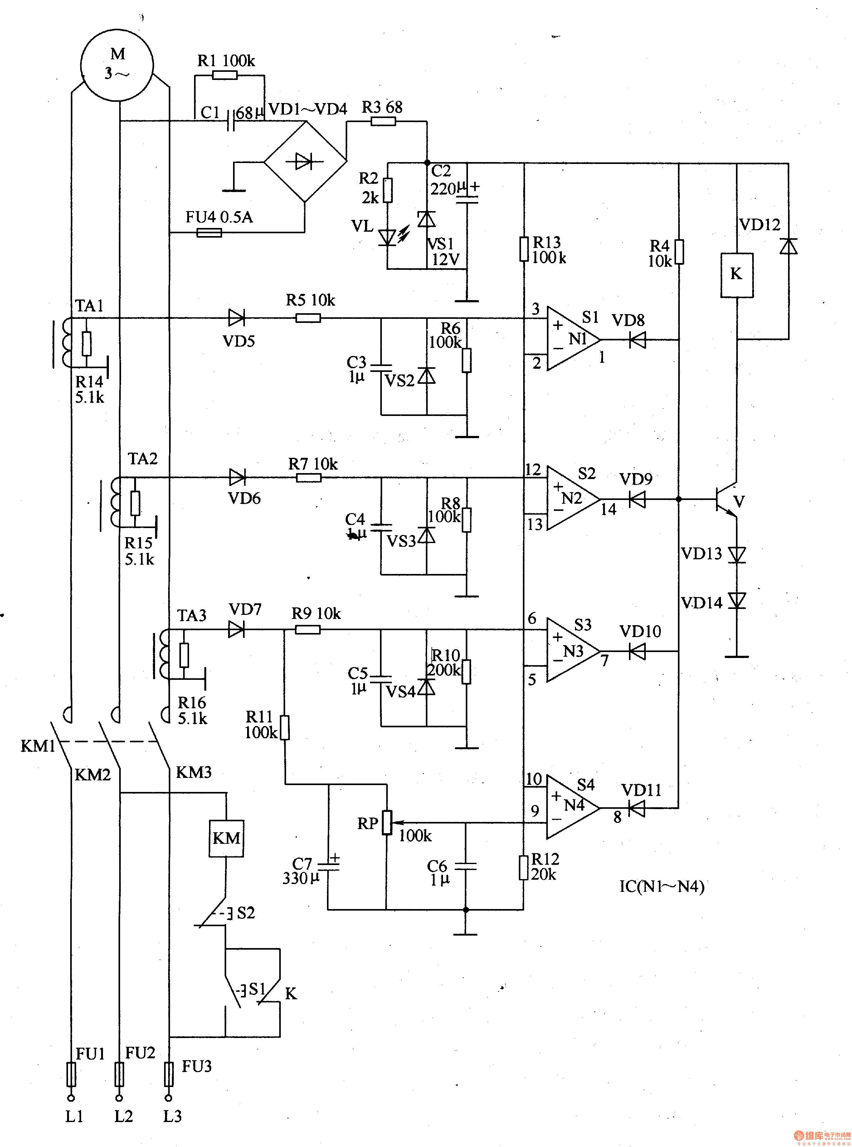 Motor protector 1 Circuit Diagram