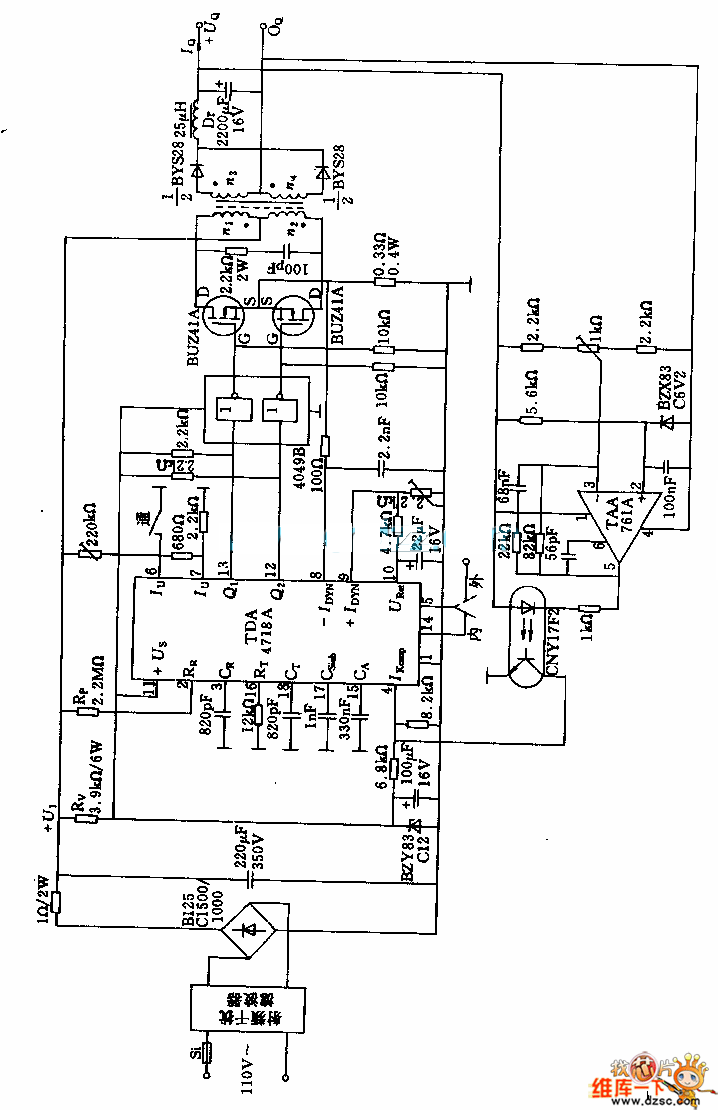 The 110V AC12V/8A DC switch power supply circuit Power_Supply