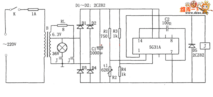 The constant temperature control circuit of the developing solution ... Circuit Diagram
