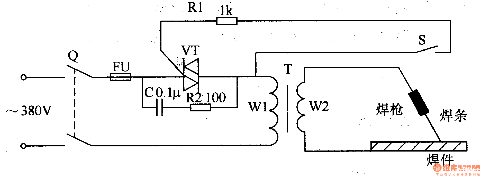 Electric welding machine no load electricity saver 6 - Basic_Circuit