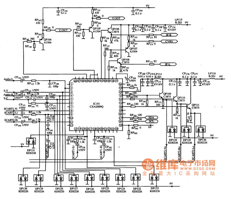 CXA2089Q MultiFunction Electronic Switch Integrated Circuit Other_circuit Electrical