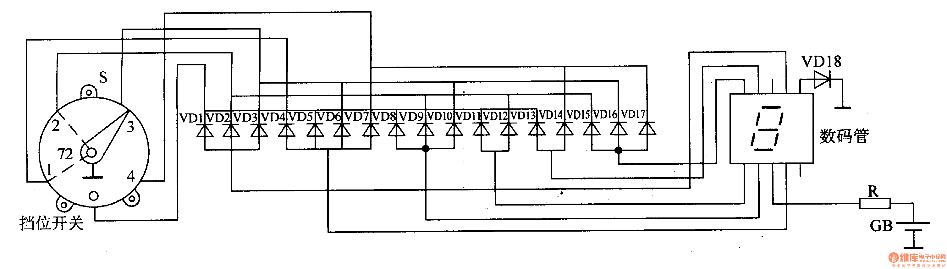 Motorcycle Gears Indicator (1) - Control_Circuit - Circuit Diagram