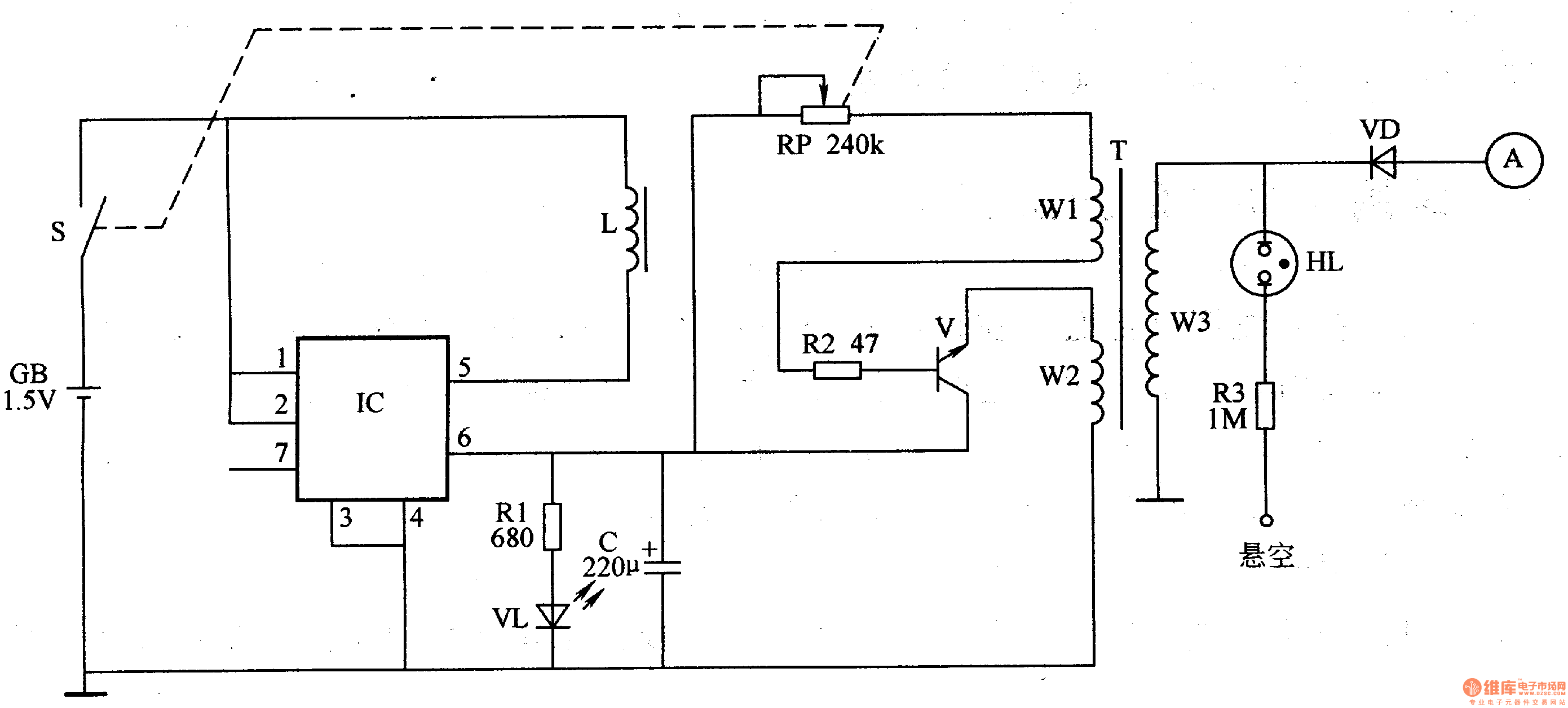 Static electricity medical health care device Basic_Circuit Circuit Diagram