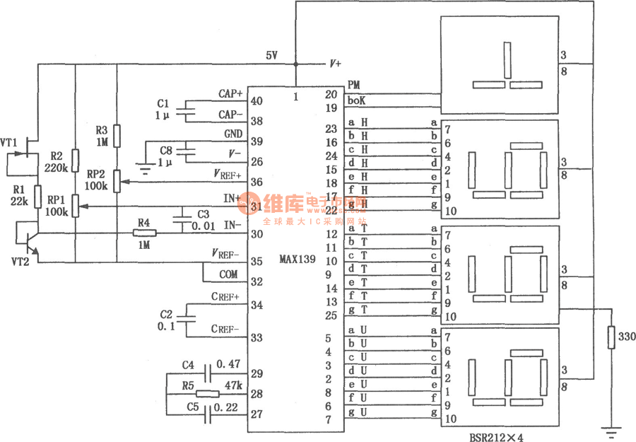 Digital Temperature Indicator Circuit Diagram