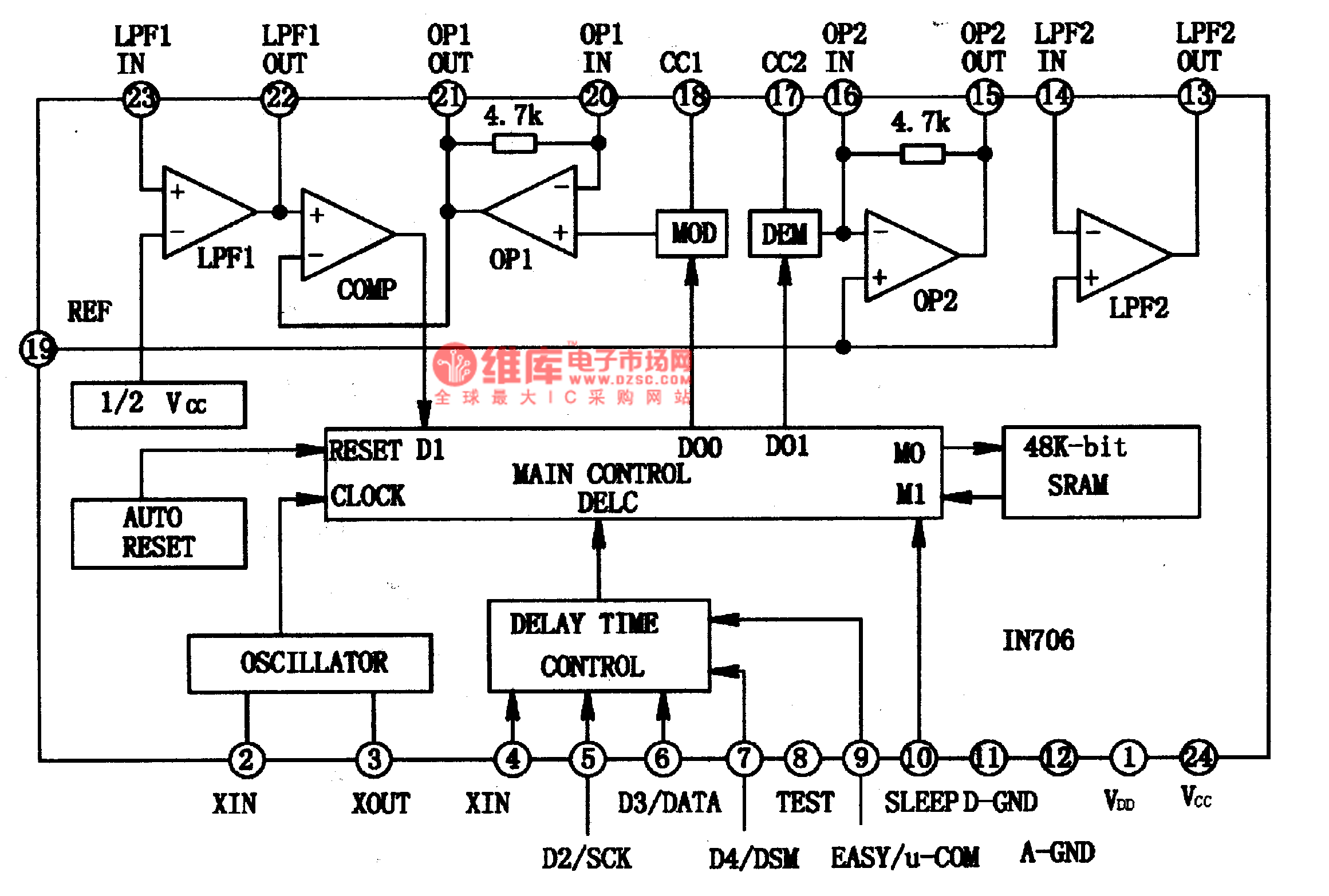 IN706, 1N711 and 1N712—the karaoke mixed digital integrated circuit Power_Supply_Circuit